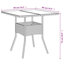 Petronio Square Glass Metal Outdoor Dining Table - 80 cm W 80 cm D-2005314882