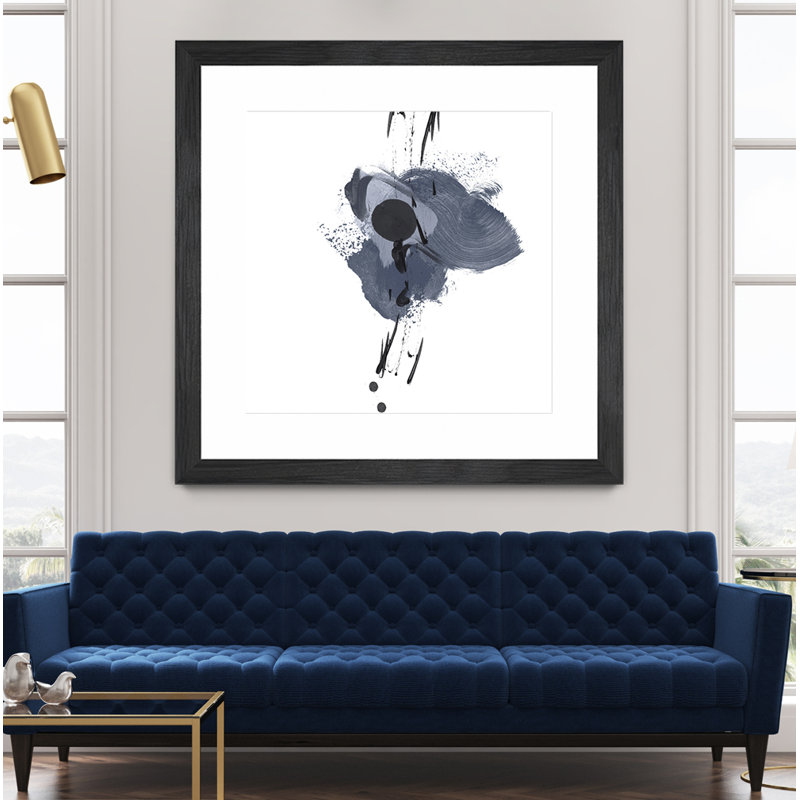 «Blue and Black Splash II» par Irena Orlov, reproduction d'art sur papier