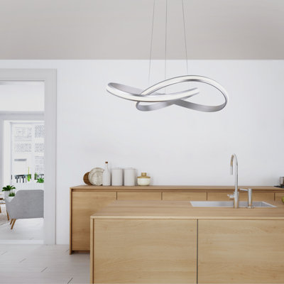 Palais 1 - Light Steel LED Geometric Pendant