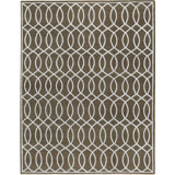 Geometric Area Rug in Dark Gray