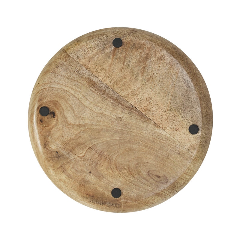 Bunny Hop Wooden Plate White w/ Bunny, 9.75" H x 9.75" W x 0.75" D