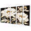 Pivoines blanches et noyau doré - ensemble d'art mural pivoines 5 pièces-207231385