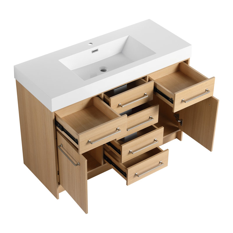 Meuble-lavabo simple 48 po avec plateau en résine