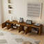 Meuble télé Mid-Century moderne extensible, meuble télé avec console média, meuble d'appoint