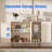 Fluted Buffet Sideboard With 3 Doors, Modern Accent Cabinet With Adjustable Shelves, Kitchen Storage With Golden Handles, Coffee Bar For Kitchen, Dining Room-1745632544