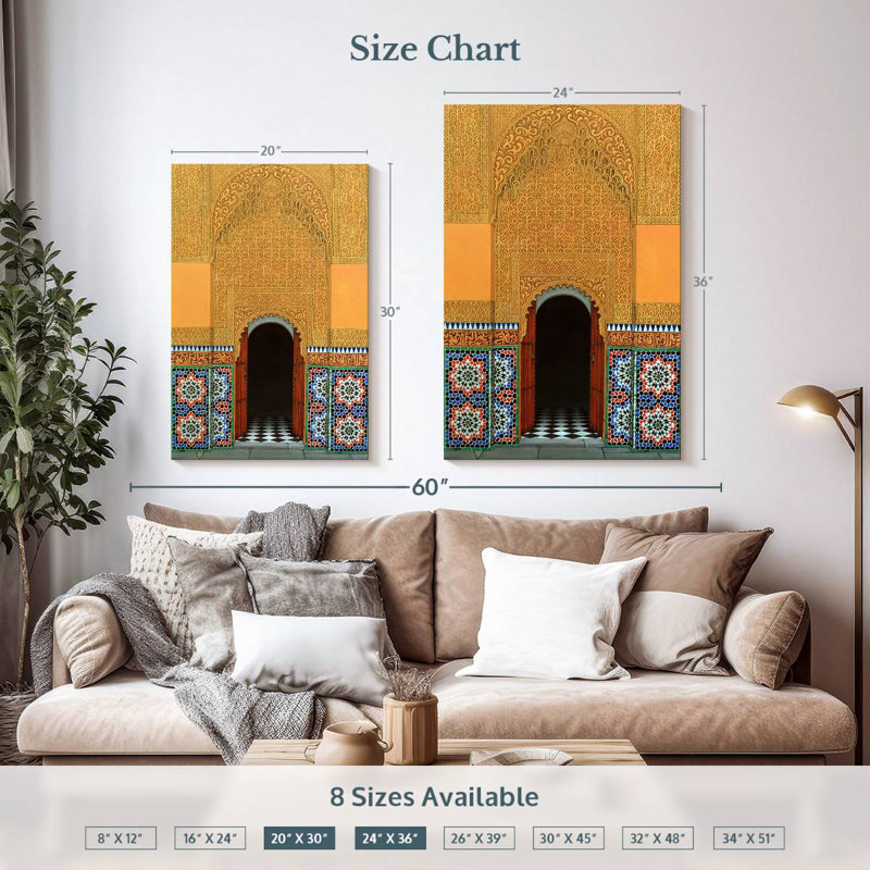 Aime Door Marrakech, 36" H x 24" W