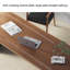 Bureau d'écriture rectangulaire brun en bois massif-1676624644