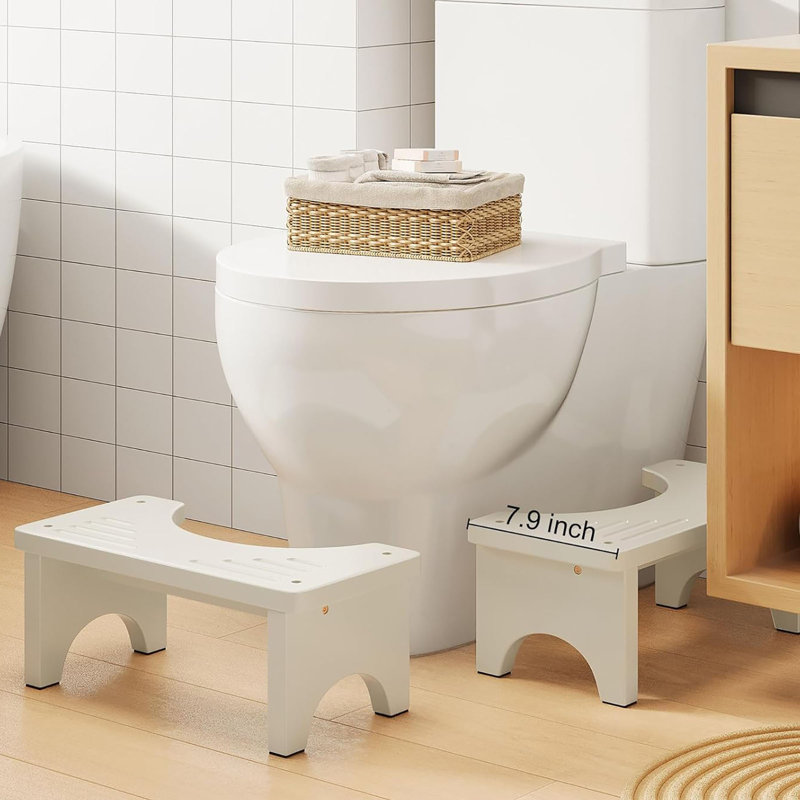 Tabouret de toilette en bambou pour adultes