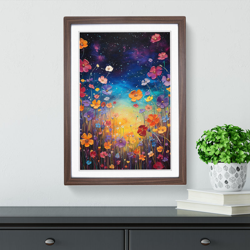 Cosmos Colour Field - Framed Print, Walnut Framed, 46cm H x 34cm W