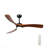 60-Inch 3-Blade Solid Wood Ceiling Fan Light