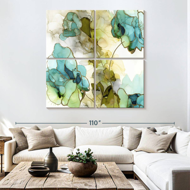 Avery Flower Facets IV, 74" H x 74" W