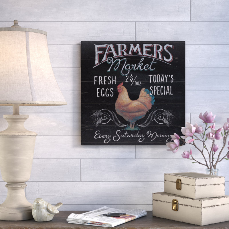 Toile tendue sur toile tendue par les agriculteurs marché i, H 12 po x l 12 po x P 1,5 po