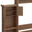 Lit escamotable avec plusieurs tablettes de rangement et décoration à persiennes-2035522557