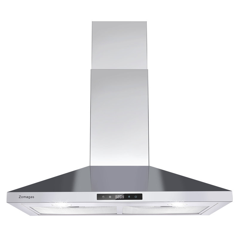 Hotte murale convertible 30 pouces 450 CFM en acier inoxydable