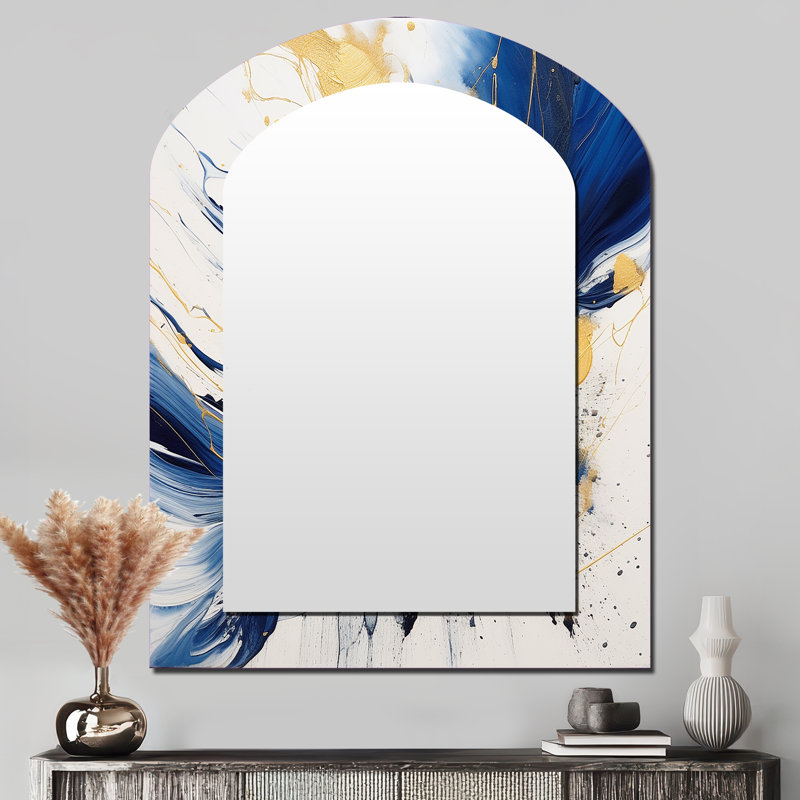 Kist - Abstract Metal Mirror, 43" x 33"
