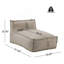Fauteuil à billes d'extérieur, beige, ensemble de 1