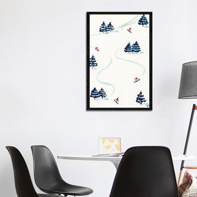 Little Skiers by Sabina Fenn - Painting on Canvas