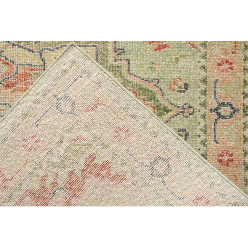 Distressed Homage Hand Knotted Wool Area Rug, Rectangle 9' x 12'