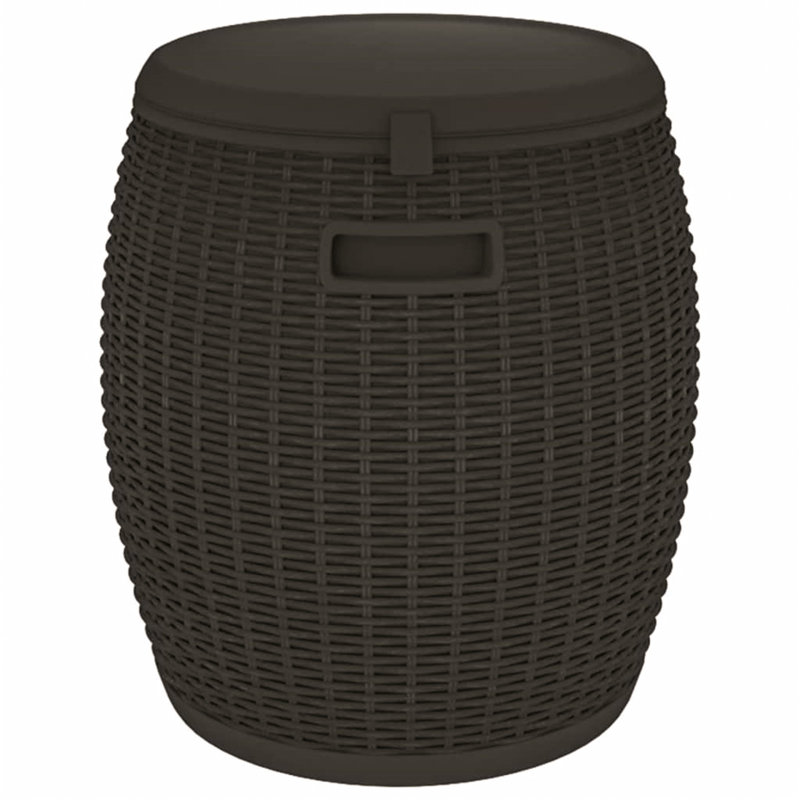 Rosalind Wheeler Cutaio 42.5 cm W 37 L Deck Box in Black