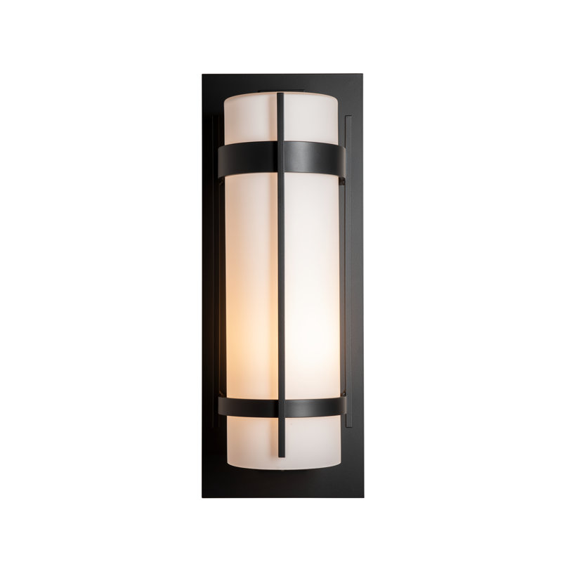 Banded Outdoor Flush Mount, Coastal Black, 15.8" H x 7" W x 5.2" D