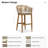 Bayou Breeze Counter Bar Stools Chair Set Of 2, Modern Aluminum Wicker Bar Chair Indoor And Outdoor-199190224