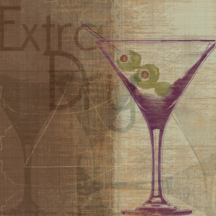 « extra dry », publicité sur toile tendue, H 12 po x l 12 po x P 0,75 po, Toile tendue, Pas de tapis
