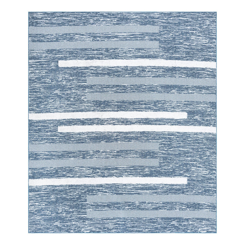 Jiacheng Performance Cotton Geometric Indoor Rug, Rectangle 9'10" x 14'1"