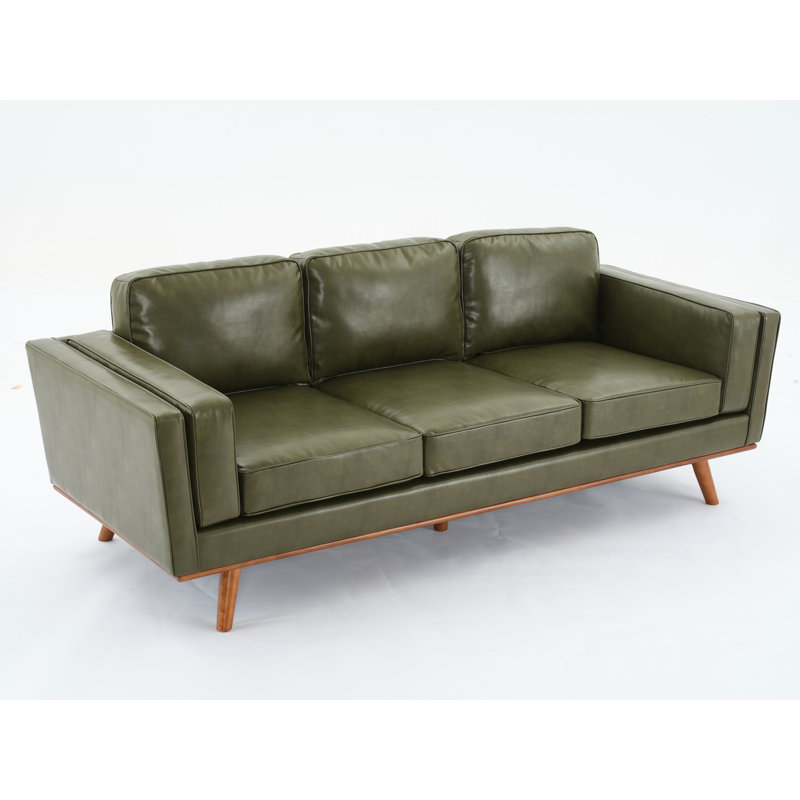 Canapé en cuir 84 po, Vert