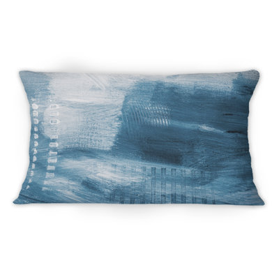 Shades Of Creative Blue -1 Modern Printed Throw Pillow