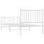 Metal Bed Frame with Headboard and Footboard White-1949012250