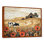 Paysage de coquelicots et vache et la grange II - coquelicots, art mural