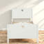 Lits simples en bois robustes, plateforme moderne pour maison familiale