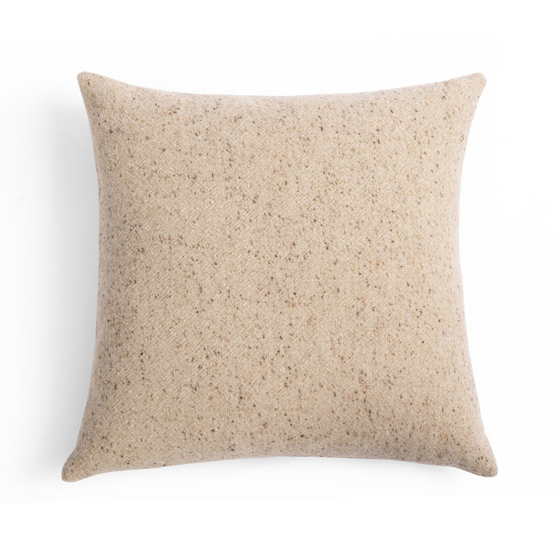 Hasselt Taupe Stonewash Linen Reversible Throw Pillow