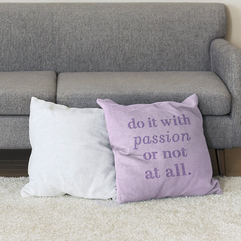 Coussin de sol inspiration passion, 40 po x 40 po, Mauve
