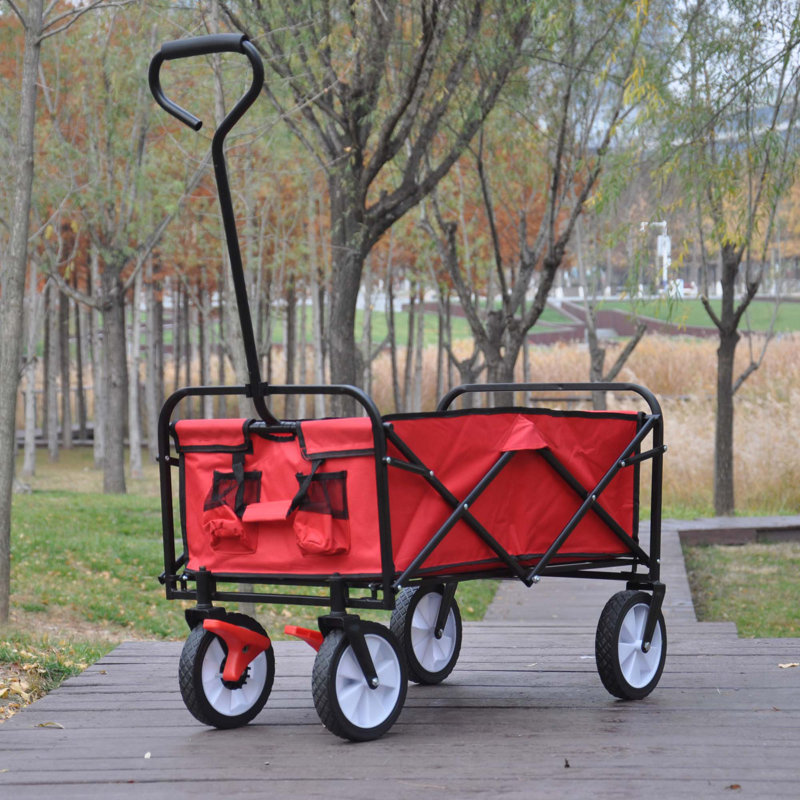 Chariot de plage pliable, Rouge