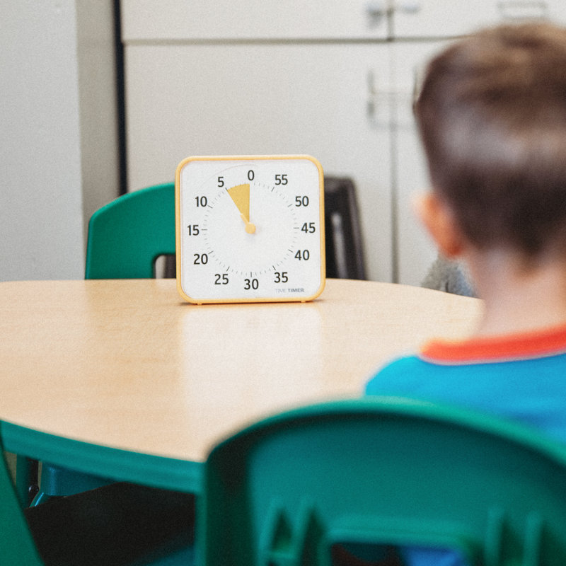 Time Timer Original 8" - Learning Center Classroom Set (Set of 3), Yellow/Red/Blue