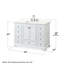 Ensemble de meuble-lavabo simple autoportant 48 po avec plateau en quartz Deborah-98117577-98117578-98117581