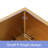 30" Kitchen Sink Gold, Stainless Steel 16g, Fingerprint-, Easy Drainage System Heavy-duty System, Package Contents