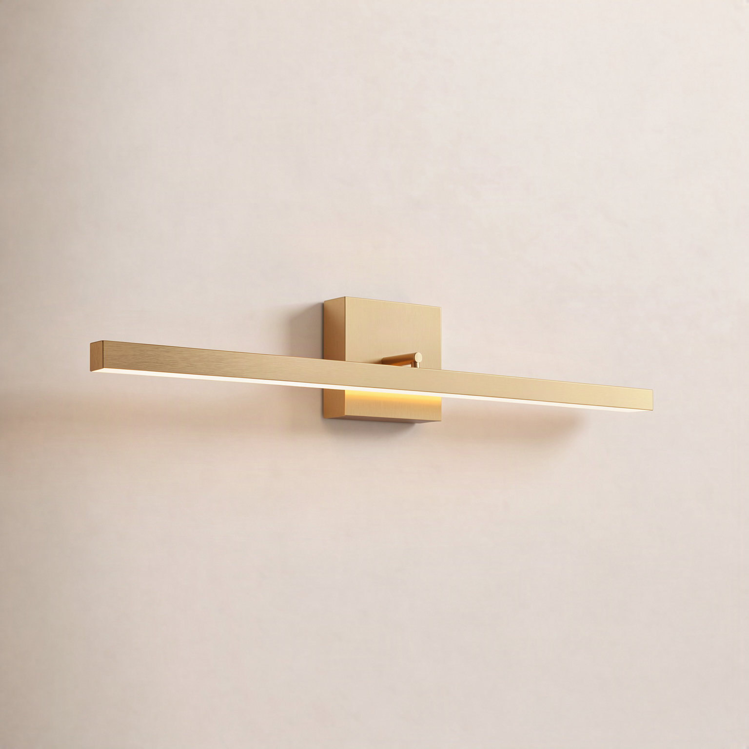 Rubie Single Dimmable LED Vanity Light, Gold