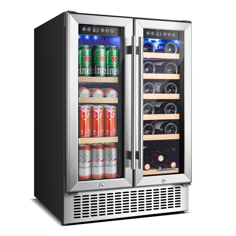 BODEGAcooler 24 Wine and Beverage Cooler Dual Zone 19 Bottles and 57 Cans