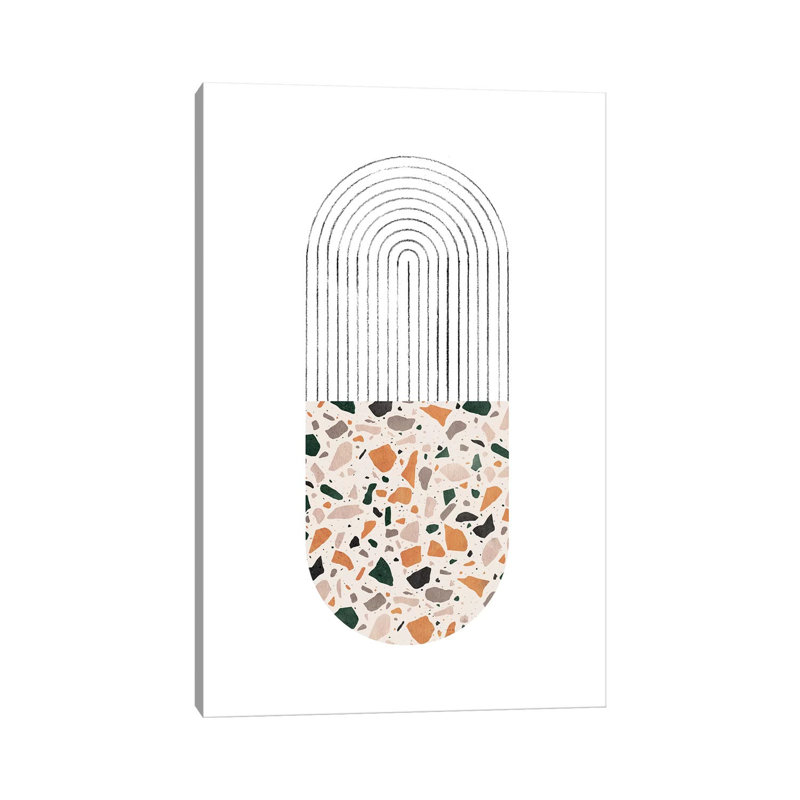 Terrazzo Arch - Painting on Canvas, Wrapped Canvas, 66.04cm H x 45.72cm W x 3.81cm D