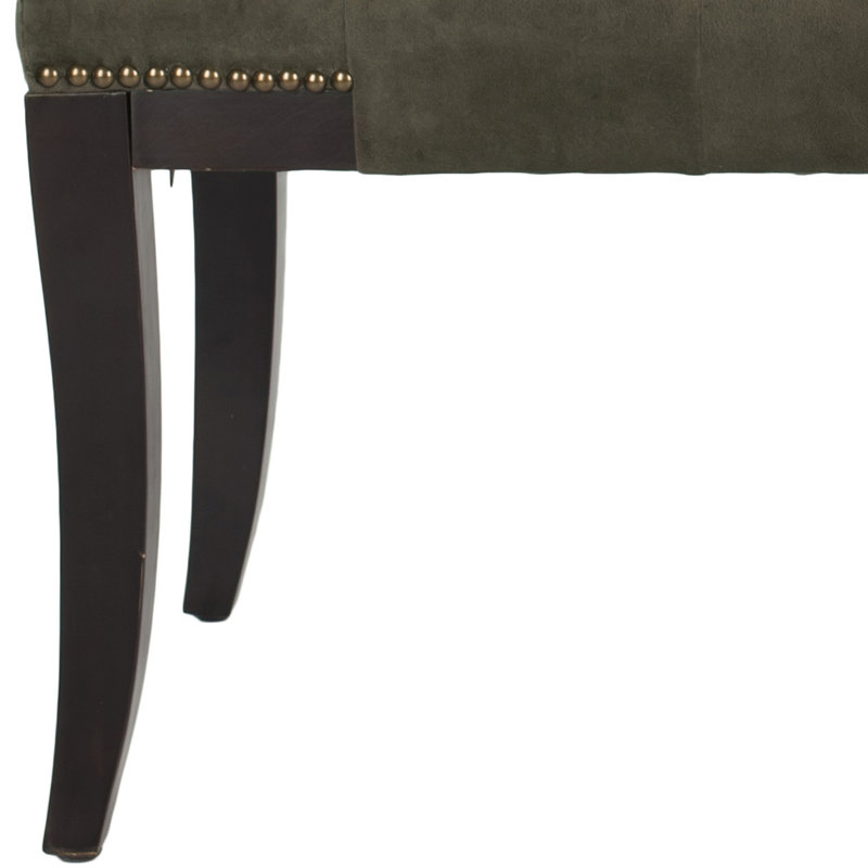 Banc en similicuir Gibbons, gris