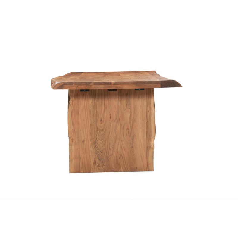 Solid Wood Live Edge Dining Table, 60" W x 36" D, Natural