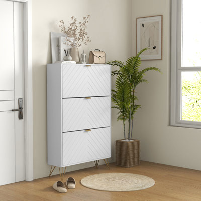 18 Pair Flip Down Shoe Storage