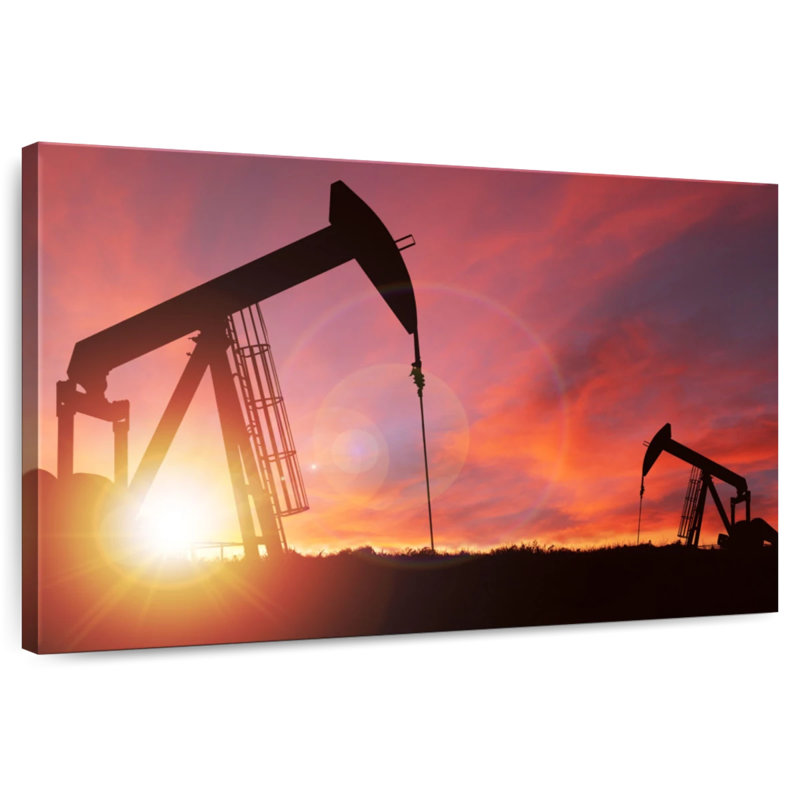 Lilie Pumpjacks Silhouette, 20" H x 30" W