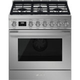 SMEG Portofino 30" 3.6 cu ft. Freestanding Dual Fuel Range