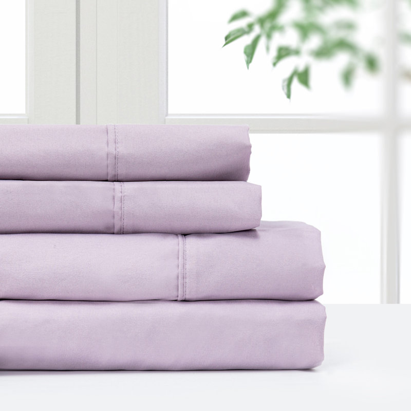 Polyester Sheet Set, Lavender, Twin Sheet Set+Fitted Sheet+1 Pillowcase