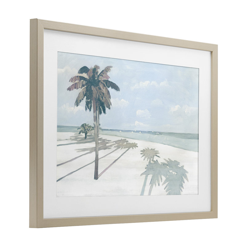 «Ocean Dream Palm Tree», reproduction sous verre encadrée, design par Errico & Slyp, H 14 po x l 20 po