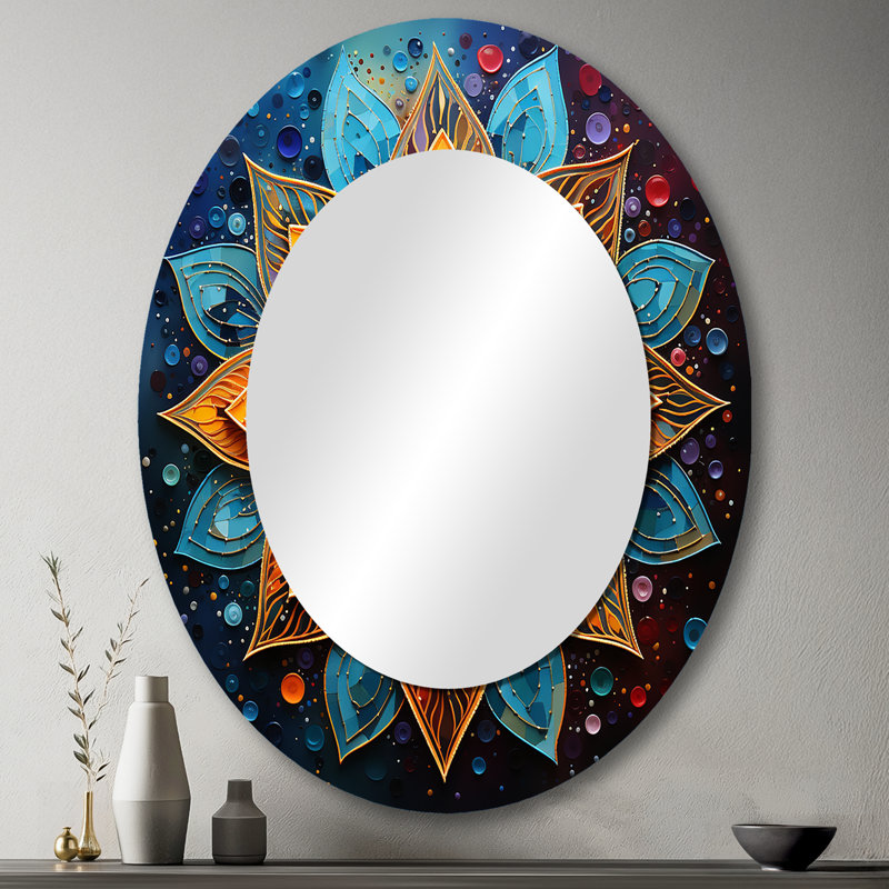 Marlen - Miroir spirituel en métal, 43 po x 33 po