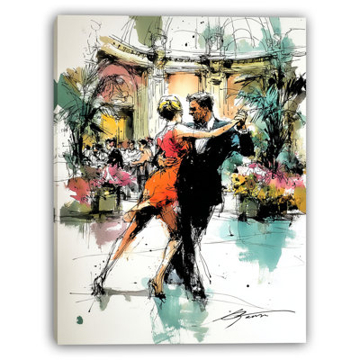Art mural sur toile romantique valse romantique